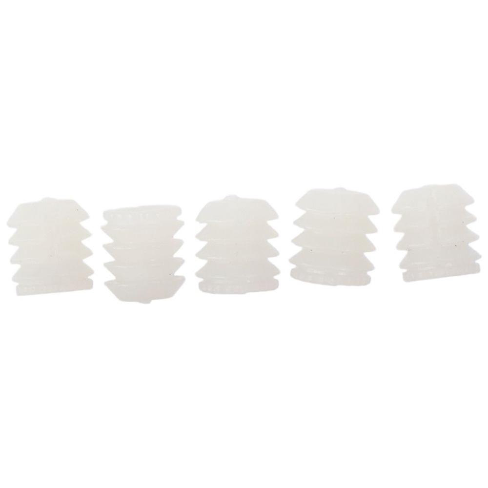100Pcs White Hinge Dowel Inserts 0.34"x0.39" Screw Dowel Inserts Plastic Dowels  Cabinet Door