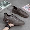 Мужские кроссовки 2024 года, новые повседневные кроссовки из чистой черной мягкой кожи, водонепроницаемые нескользящие мужские туфли на мягкой подошве с низким верхом и шнуровкой