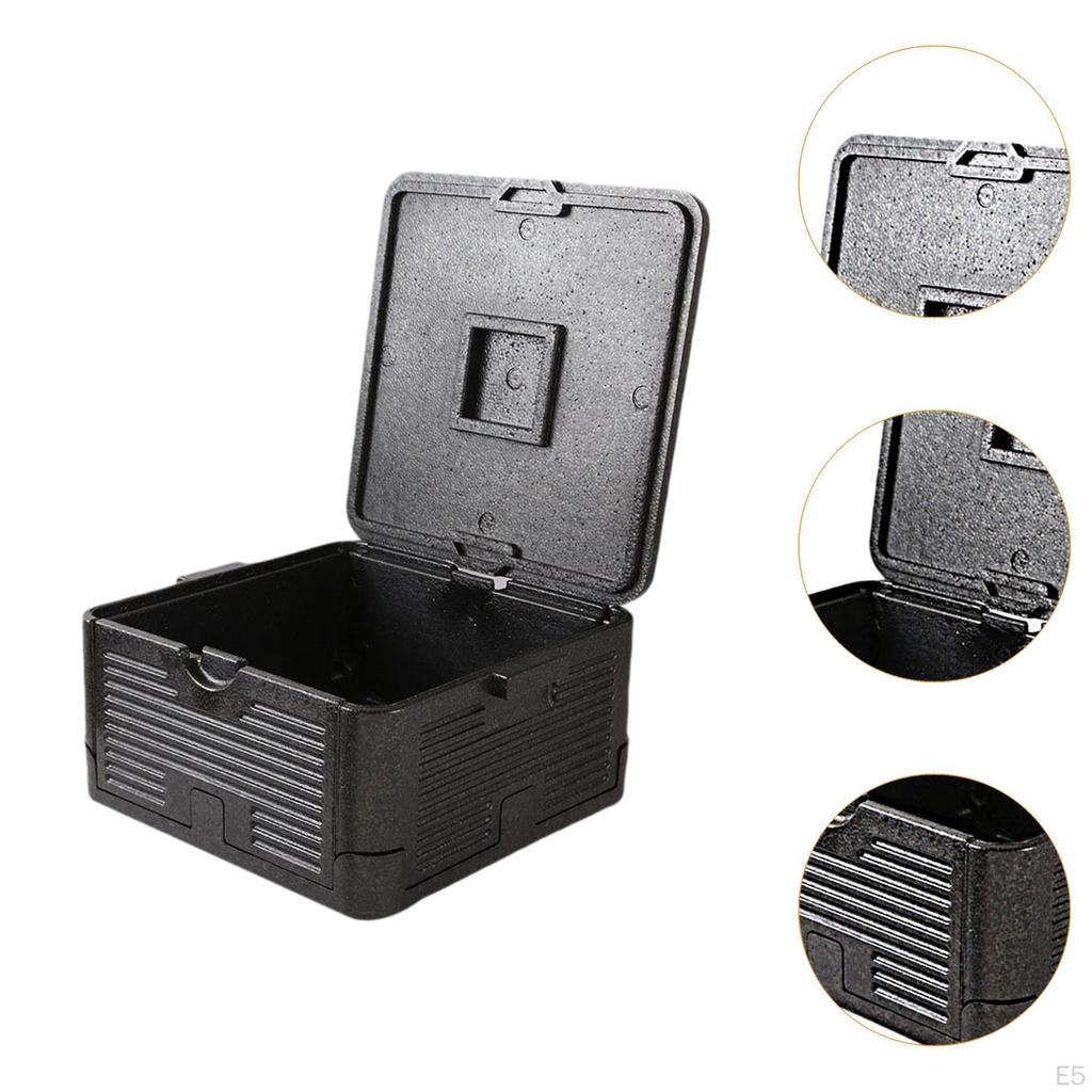 Camping Cooler Insulated Ice Chest Folding with Lid, Storage, Reusable Foam Food Carrier