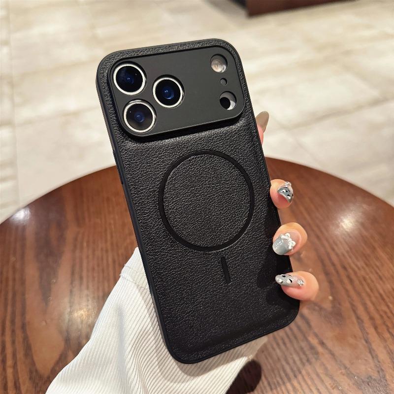 Ультратонкий кожаный чехол для iPhone 17 Pro Max 17 Air Magsafe Магнитная матовая крышка для телефона для iPhone 17 16 14 15 13 12 11 Pro Plus
