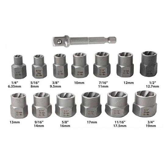 14 шт., инструменты для удаления гаек, набор инструментов для извлечения поврежденных болтов высокой твердости, мастерская