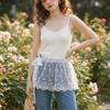 Balletcore Mini Lace Skirts Lace Up Butt Curtain Sweet White Lace Fart Curtain  Girl