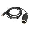 Type C To Cigarette Lighter Adapter 4.9ft Long 15V3A 45W Stable Output USB C To Lighter Cable for Car Vehicle