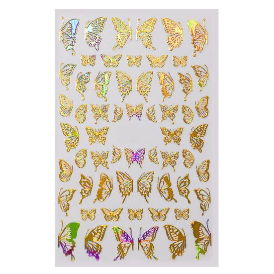 1 лист наклейки для ногтей, тонкая текстура, 3D безопасная красивая наклейка для маникюра с бабочкой для фотографии