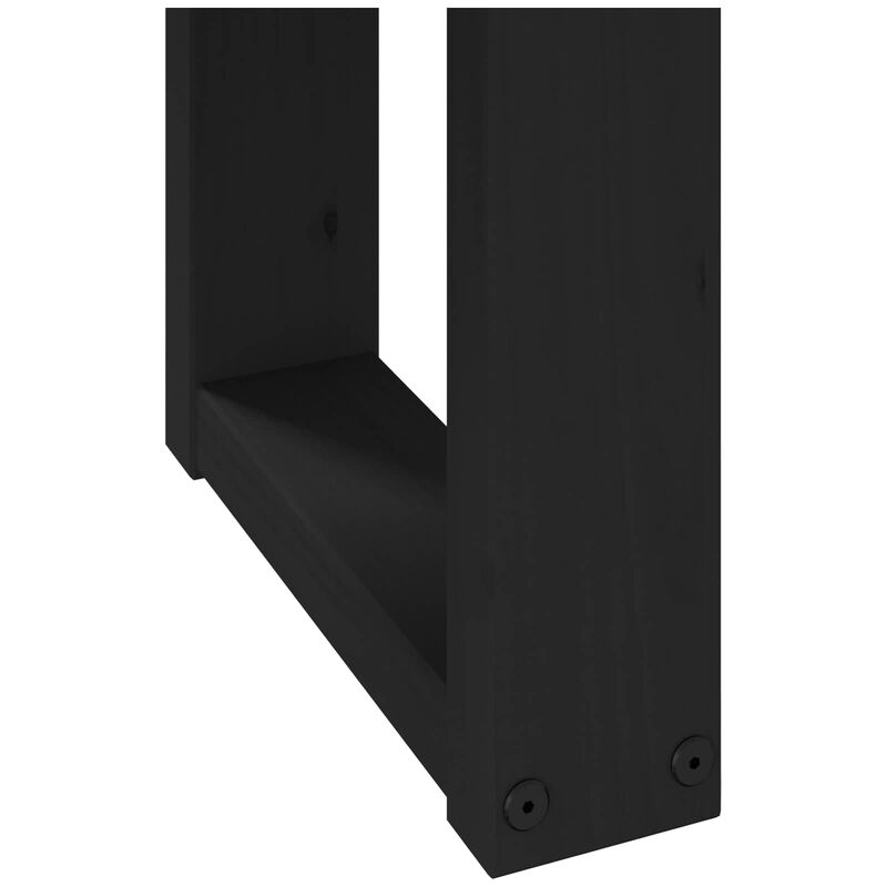 vidaXL Banc de salle à manger NOAIN 180 x 41 x 45 cm Pin massif Noir