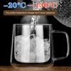 Double Wall Insulated Glass Cups, 13.5oz/24oz Glass Coffee Mugs, Clear Espresso Mugs for Latte, Cappuccino Cup with Handle