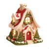 Christmas Cabin Incense Cone Burner Xmas Village Houses Holder Snowy Winter