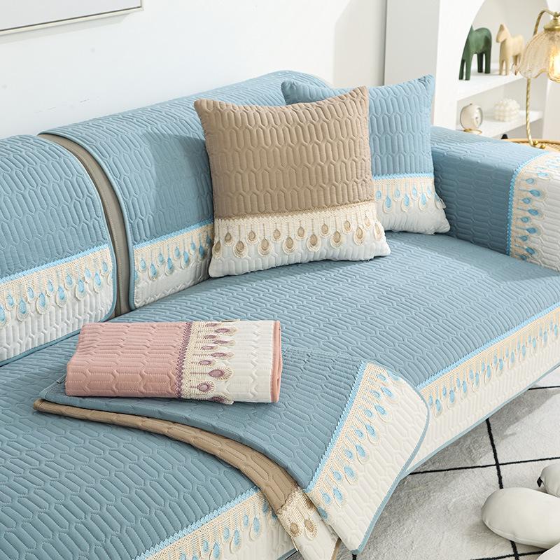 Sofa Cushion Universal Four Seasons Non-Slip Simple Modern Cushion Fabric Fashion Sofa Cover Slipcover All-Inclusive Universal Cover