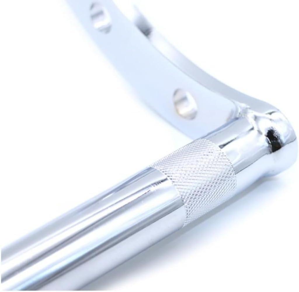 Vilom Motorcycle Handlebar 22/25mm Universal Bar Handle Fits Stainless Steel Resistant (22mm, Silver)