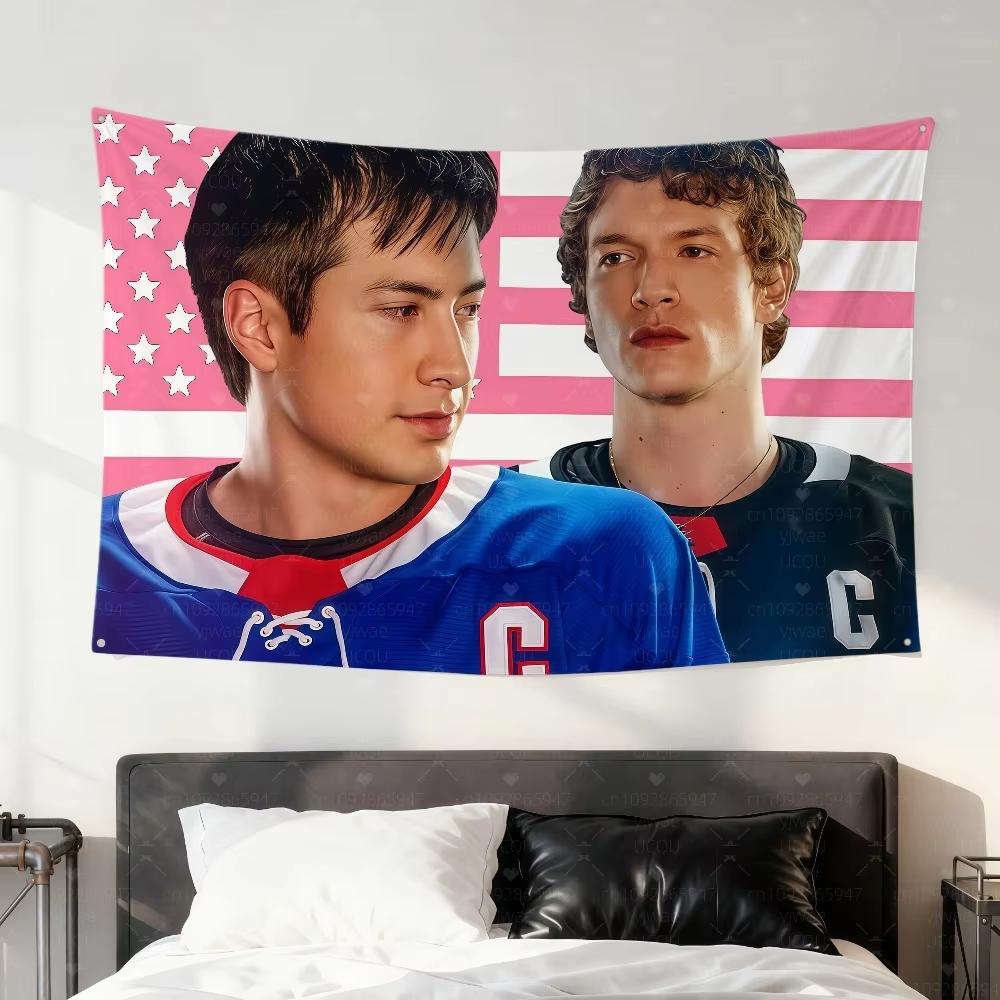 Heated Rivalry Hockey Ilya Heated Rivalry Humorou Flag Tapestry Bedroom Restaurant Bar Wall Decor Party Wall Cloth Tapestry
