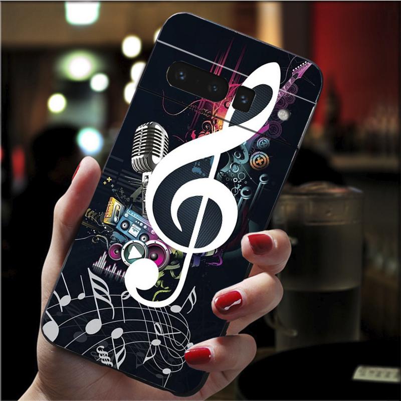 Phone Case for Google Pixel 7 Pro 7 6A 6 Pro 5A 4A 3A Pixel 4 XL Pixel 5 6 4 3 XL 3A XL 2 XL Notes Violin Music Case Funda