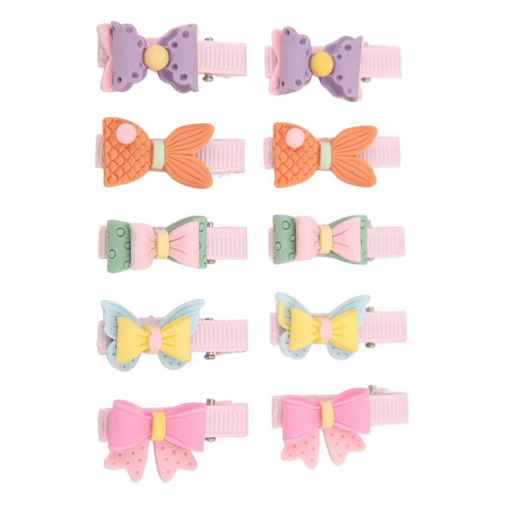 20pcs Dog Bowknot Double Layer Hairpins Pet Bow Hairpin for Long Hair Pets Dogs Cats