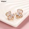 SIMJOO Zircon Earrings Are Stylish and Elegant with Little Flower Earrings for Ladies