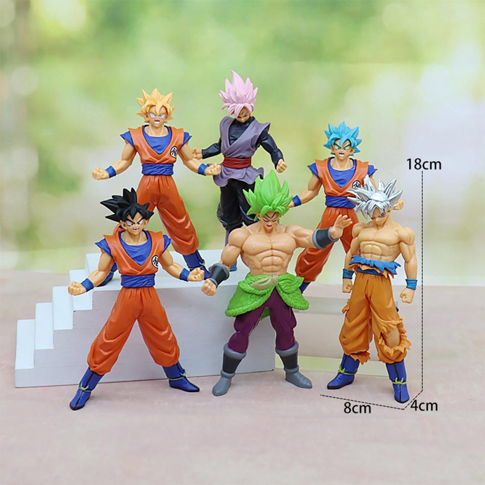 Аниме 17-18 см Dragon Ball Z Супер Сайян Сон Гоку Броли Веджета Аниме Фигурка Действия Модель Подарки Коллекционные Фигурки для Детей