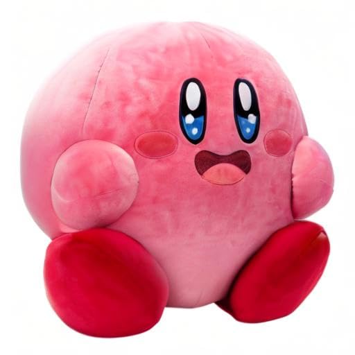 Takara Tomy Arts Kirby of the Stars Mocchi-Mocchi-GameStyle Extra Large Kirby (Kirby's Gourmet Fest) Plush Toy, Approximately 50cm Wide