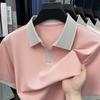 Мужская футболка-поло с коротким рукавом Летняя Ледяная Лацканы Свободный крой Повседневная Короткий рукав Универсальная