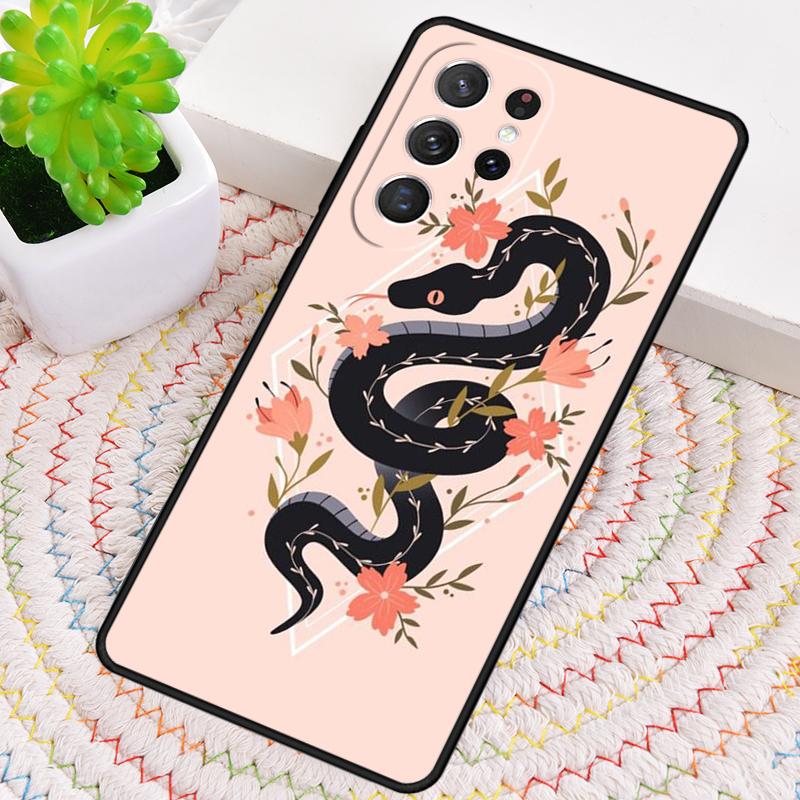 Модный чехол для телефона 'Змея и Цветок' для Samsung Galaxy note 10 pro S26 Ultra S23 S24 FE S25 S21 S22 PLUS ударопрочный