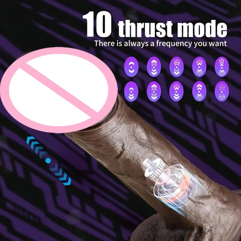Thrust Realistic Penis Vibrator with Vibration and Heating Mode Suitable for Gspot Stimulation Remote Control Strong Suction Cup