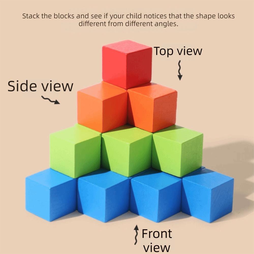 20mm 25mm 30mm Square Wood Toy Wood Beads Colorful Cubes Wooden Building Blocks Children Gift