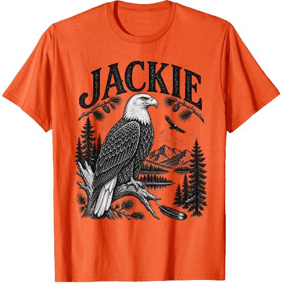 Fly High Jackie, Jackie and Shadow Bald Eagle for Men Women T-Shirt