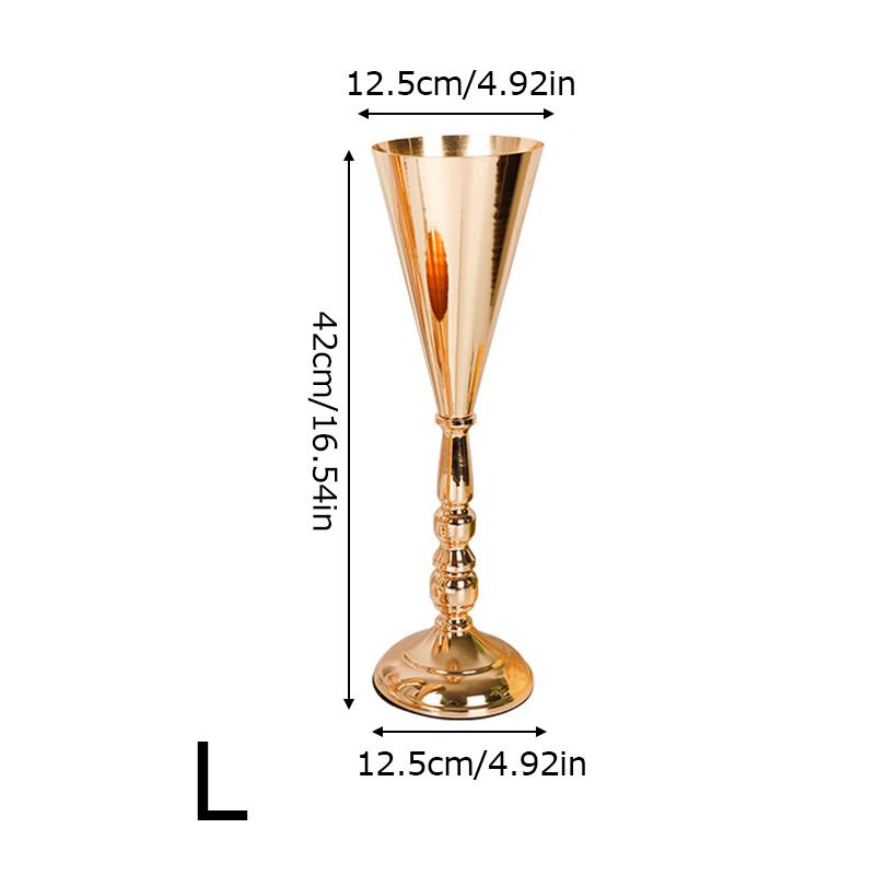 Металлическая подставка для цветов, свадебная ваза, украшение для стола, золотой подсвечник, реквизит для цветочной композиции на вечеринку, домашний декор