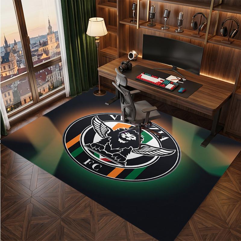 Venezia FC Football Print Crystal Velvet Rug, Comfortable Water Absorbent Non Slip Indoor Floor Carpet