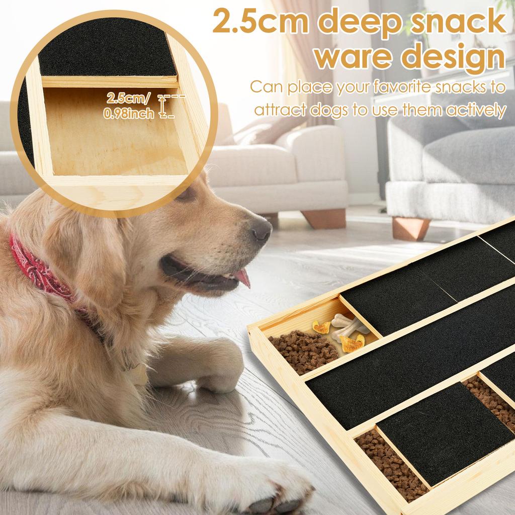 Dog Nail Scratch Pad Stable Nonslip Dog Nail File Board with Replacement Black Sandpaper Dog Toy Built in Snack Box Pet Supplies