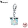 BAMOER Opal Cute Pony Pendant 925 Sterling Silver Charm Pendant for Original Bracelet Bangle Women Fashion Jewelry