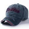 Уличная ретро стильная washed distressed дырявая мягкая бейсболка для мужчин и женщин k-style модный бренд объемная вышивка буквы козырек