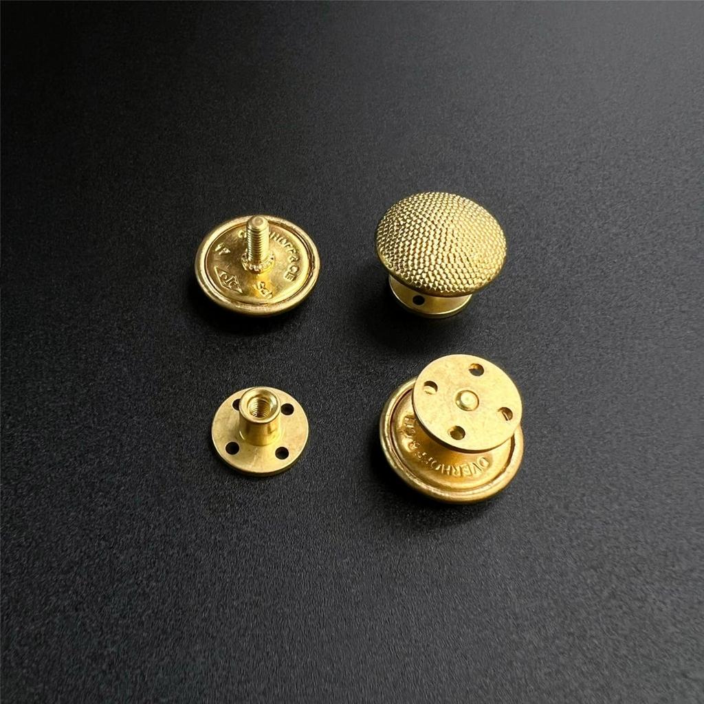 Metal Button Accessories German Caviar Pattern Spiral Epaulette Buckle Soviet Button British Sea Anchor Hat Buckle