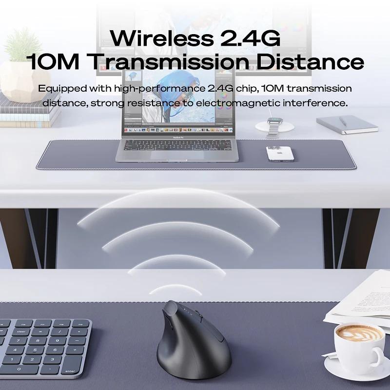 MEIZU mblue M206 Pro 2.4G беспроводная мышь вертикальная бесшумная мышь 4000DPI 580mAh мышь для MacBook для Windows белая