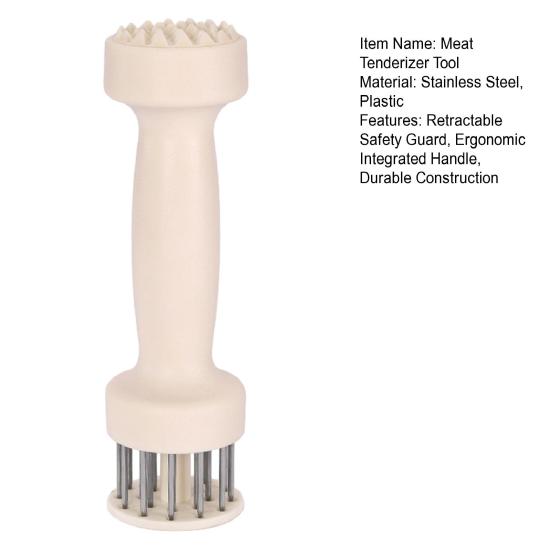 Игла для отбивания мяса с выдвижным защитным кожухом Говядина Индейка Курица Стейк Острые иглы из нержавеющей стали Инструмент для отбивания мяса