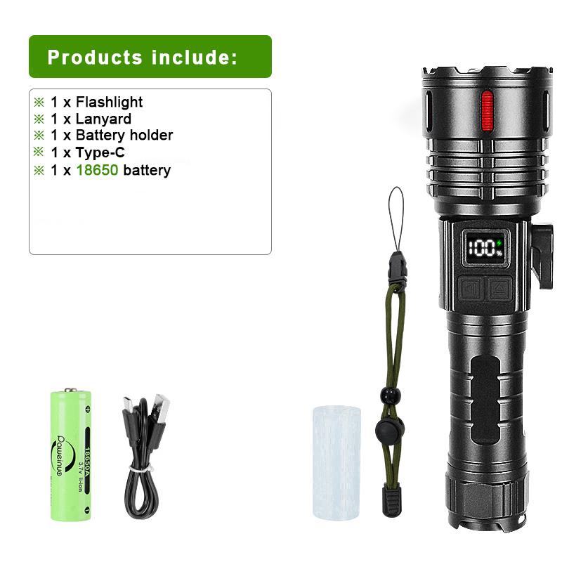 2024 Latest Super High Power Flashlight With COB Light Multifunctional Torch Magnetic Lamp Outdoor Work Light Fishing Camping Lantern