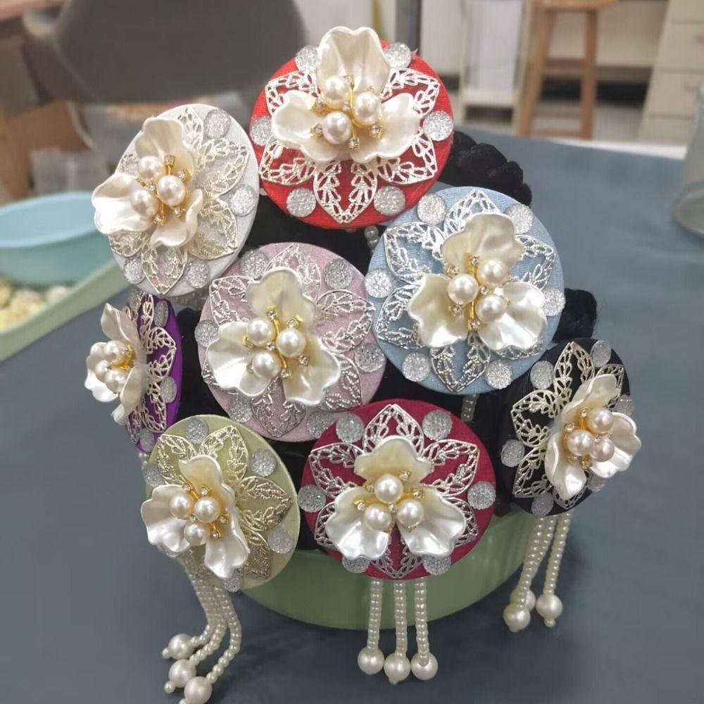 Tassel Korean Headband Flower Stage Dance Hair Hoop Retro Hanbok Hairband  Ladies