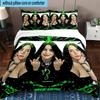 3PCS Bi-llie music Artwork 3pcs Bedding,Including 3PCS Duvet Cover And 2pcs Pillowcases Perfect for Christmas,Ideal for Bedroom, Dormitory