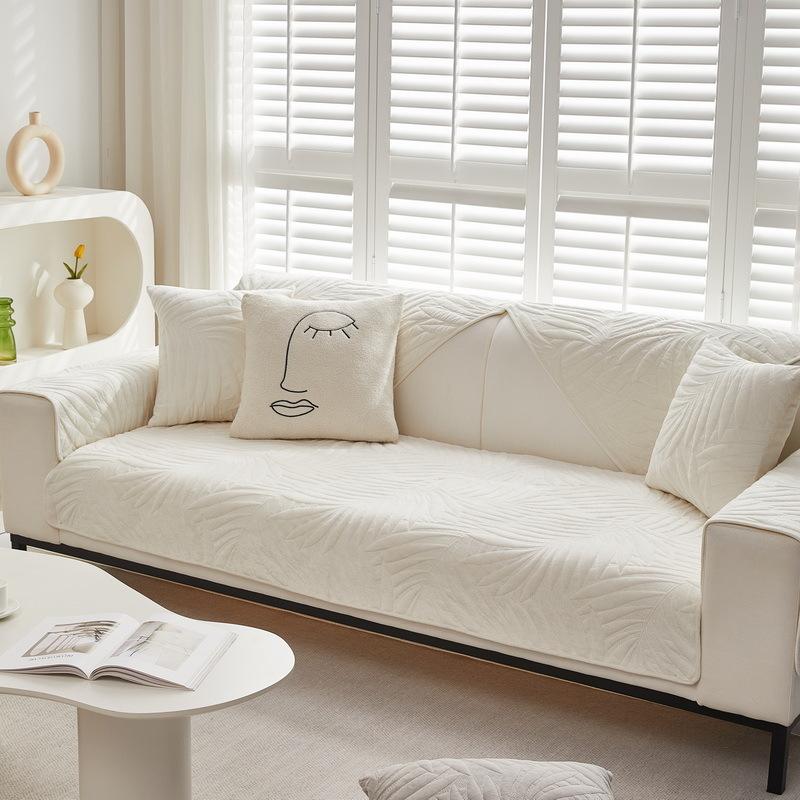 Однотонная плюшевая подушка для дивана Nordic Simple Fashion Sofa Towel Нескользящий кожаный чехол для дивана Four Seasons Universal Seat Cushions Winter