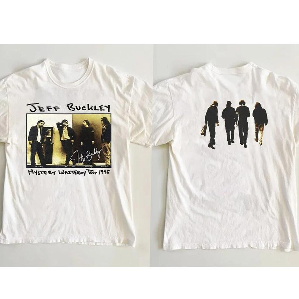 Jeff Buckley Mystery White Boy Tour 1995 Vintage Cover T-Shirt 2 Sided S-4XL High-quality Cotton Streetwear Vintage T Shirt