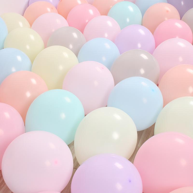 Macaron Balloons, 5-inch and 10-inch Round Thickened Latex Balloons, Wedding Party Supplies, Birthday and Wedding Decorations