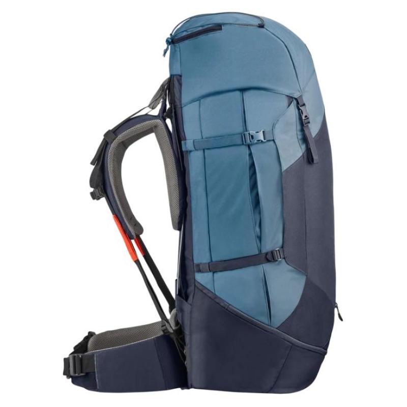 Decathlon 60 л Треккинговый Однотонный Универсальный Полиэстер Уличный Походный Рюкзак Школьный Рюкзак Женский Синий Серый