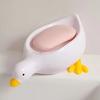 1Pc Self Draining Duck-Shaped Soap Dish with Waterfall Design Convenient for Cleaning and Storage, Bathroom Accessory, Soap Dis