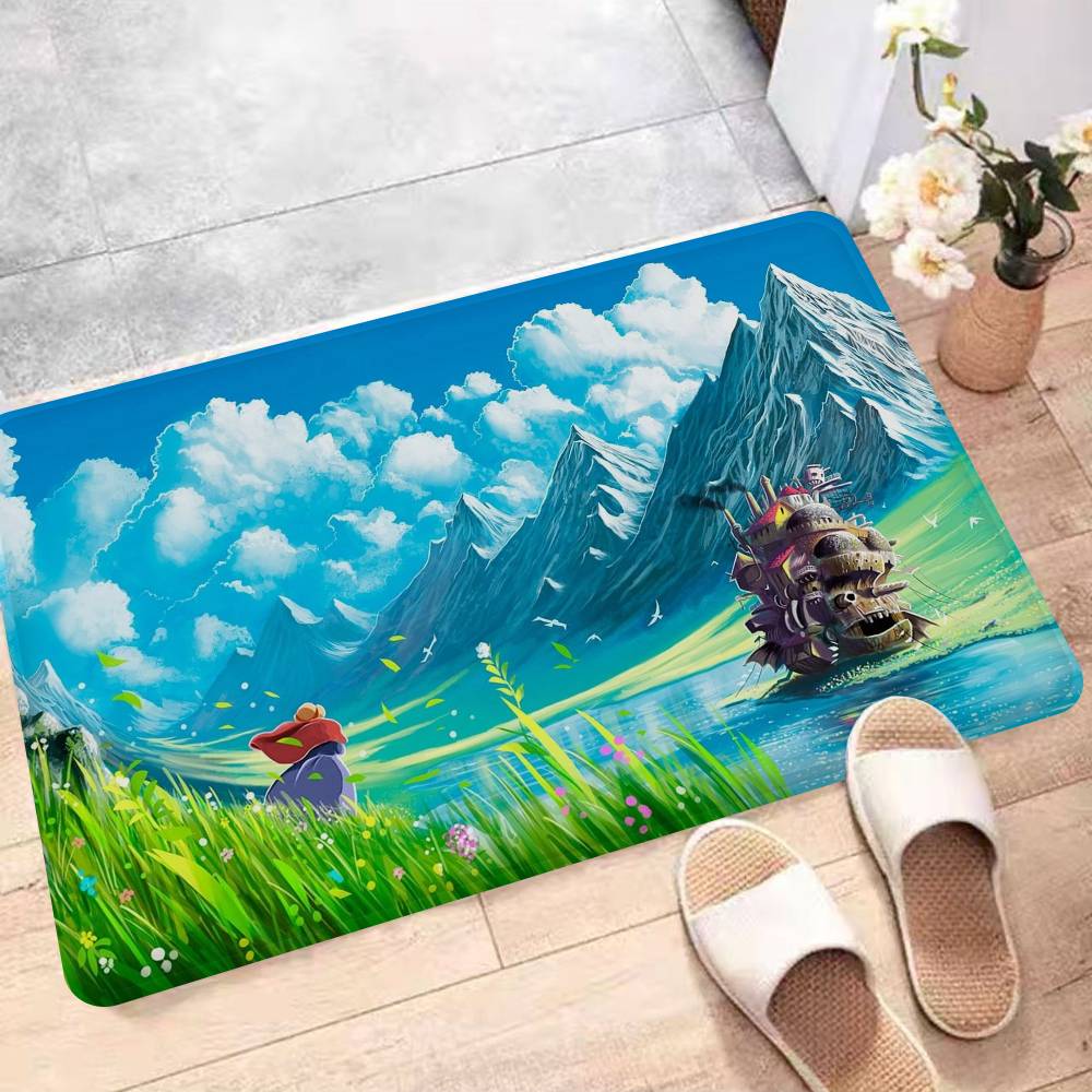 Японское Аниме Х-Ходячий М-Замок Коврик для ванной комнаты Стиль ИНС Мягкий коврик для пола в спальне Дом Прачечная Коврик Противоскользящий Приветственный коврик