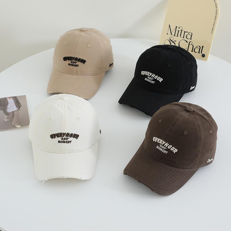 Новая вышитая бейсболка для девочек, японская широкополая тонкая шляпа с мягким верхом, из чистого хлопка, универсальная, с козырьком-уткой