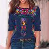 Autumn 2022 Women's Bohemian Print Long Sleeve Top