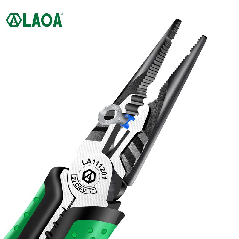 LAOA Multifunction Pliers Set Industrial Grade Wire Cutters/Long Nose/Diagonal Nose Pliers CR-V High Hardness and Durability