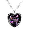 Personalized Fashion Retro Butterfly Heart Shaped Pendant Necklace Women's Birthday Gift Jewelry Handmade Creative Gift