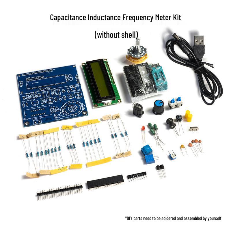 Набор для самостоятельной сборки электроники: Измеритель емкости и индуктивности с измерением частоты - 51 Однокристальный тестер, плата для практики пайки
