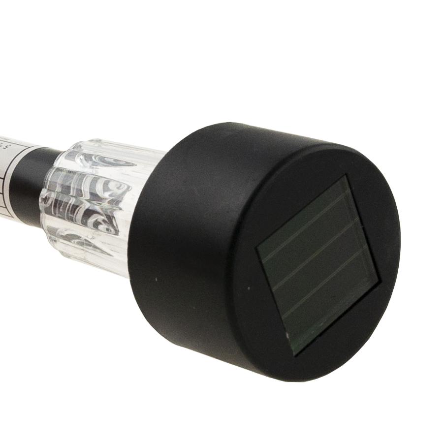 Lampa Solarna Ogrodowa Led Wbijana Słupek Z Czujnikiem Zmierzchu Czarna