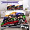 3pcs Duvet Cover Set (1*Duvet Cover + 2*Pillowcase, Without Core), Fast & Furious Print Soft All‑Season Bedding Set, Home Bedroom Decor Gift