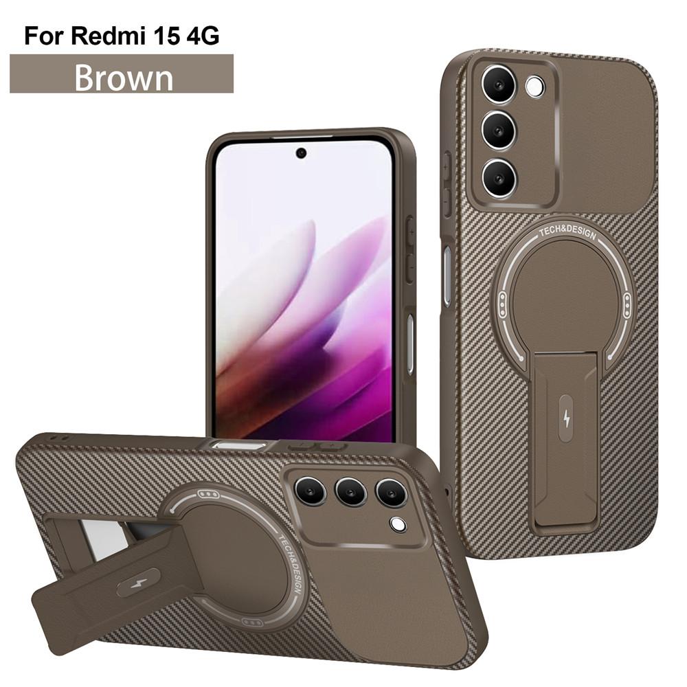 Скрытый магнитный держатель противоударный чехол для телефона для Xiaomi Redmi Note 14 Pro 5G 14 13 Pro Plus 15C 14C 13 13C A5 A3 Защитный бампер