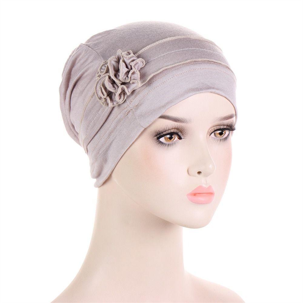 Muslim Scarf Cap Softness Cancer Chemo Beanies Cap Turban Hats Women Hijab Headwrap Headwear